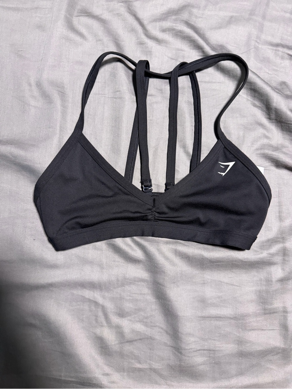 Gymshark Black Strappy Back Lightweight Sports Bra